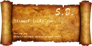 Stumpf Diána névjegykártya
